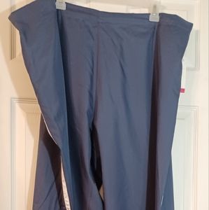 AFI SPORTS NWT Size 2X athletic Pants windbreaker workout navy blue white stripe